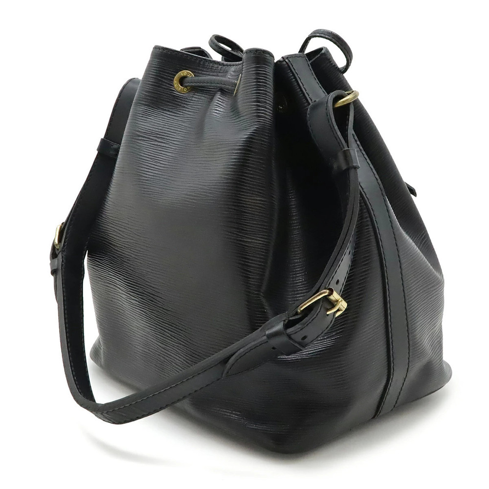 Louis Vuitton Noir Hobo Drawstring Epi Shoulder Bag Black